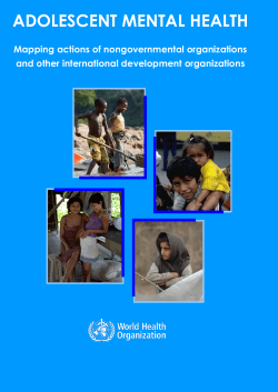 Mapping actions for adolescent mental health