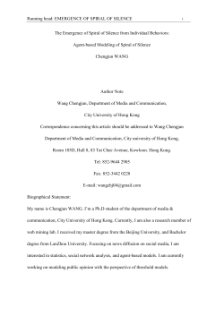 The Emergence of Spiral of Silence from the Individual Behavior