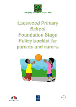 the full Foundation Stage Policy