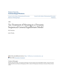 Tax Treatment of Housing in a Dynamic Sequenced General