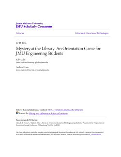 Mystery at the Library: An Orientation Game for JMU Engineering