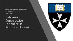 Delivering Constructive Feedback in Simulated