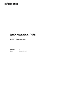 Informatica PIM - Informatica Knowledge Base