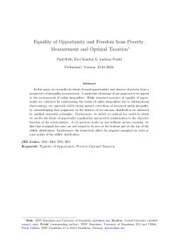 Equality of Opportunity and Freedom from Poverty: Measurement