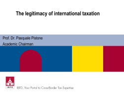 The legitimacy of international taxation
