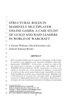 Structural Roles in Massively Multiplayer Online Games