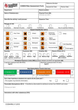 COSHH - Blank Risk Assessment Template