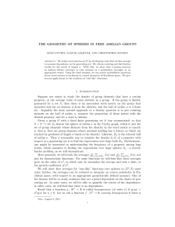 THE GEOMETRY OF SPHERES IN FREE ABELIAN GROUPS 1