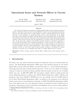 Operational Issues and Network Effects in Vaccine Markets