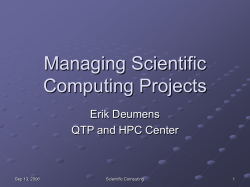 Scientific Computing at QTP