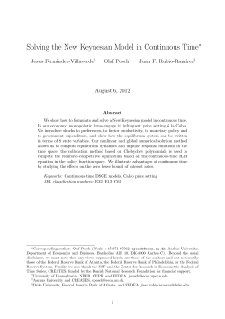 Solving the New Keynesian Model in Continuous Time