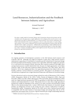 Land Resources, Industrialization and the Feedback between