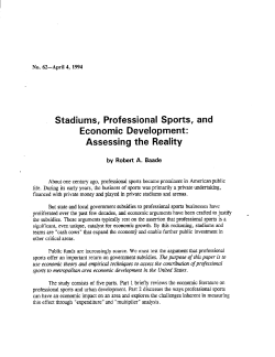 Stadiums, Professional Sports, and Economic Development