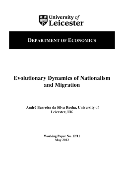 Evolutionary Dynamics of Nationalism and Migration