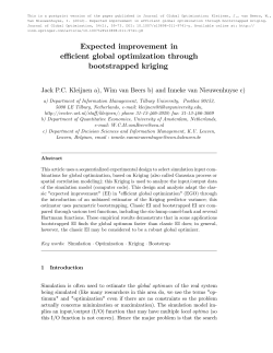 Expected improvement in effi cient global optimization
