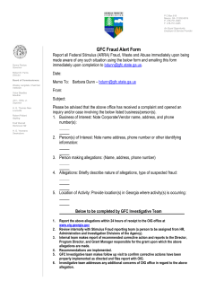 GFC Fraud Alert Form