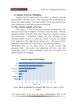 2.1 Quality of Service Definition: 2.2 The Need for Quality of Service: