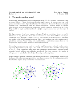 1 The configuration model