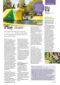 Play time - First Hand Experiences