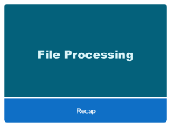 File Processing - Bryn Mawr Computer Science