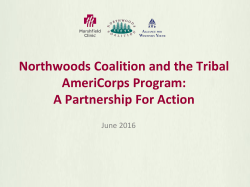 Presentation Title - Northwoods Coalition