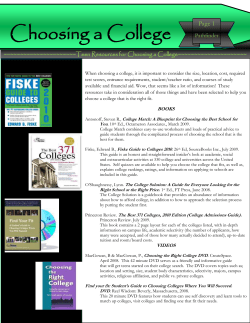 Choosing a College - personal.kent.edu