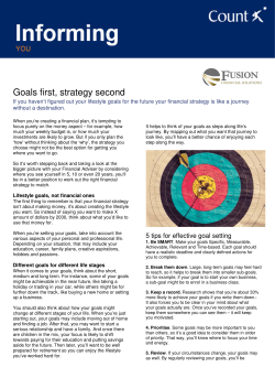 Goals first, strategy second - Fusion Accounting Solutions