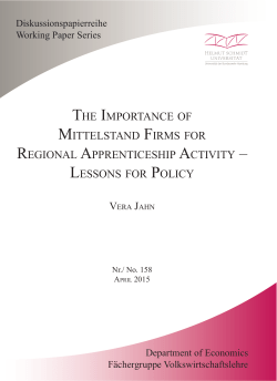 the importance of mittelstand firms for regional apprenticeship