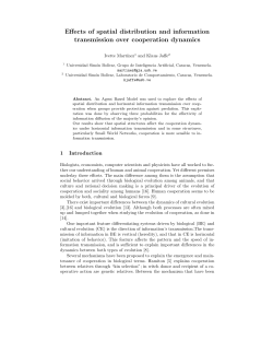 Effects of spatial distribution and information transmission over