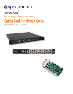 Option Card Installation Guide, SecureSync