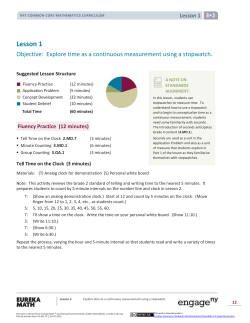 Grade 3 Mathematics Module 2, Topic A, Lesson 1