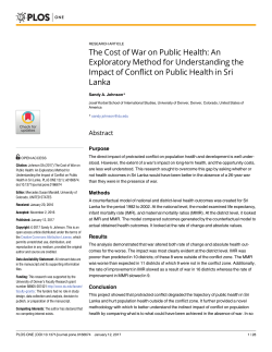 The Cost of War on Public Health: An Exploratory Method for