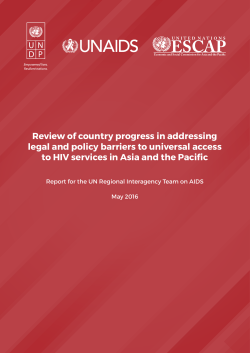 Review of country progress in addressing legal and policy barriers