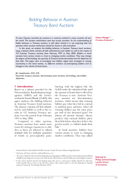 Bidding Behavior in Austrian Treasury Bond Auctions