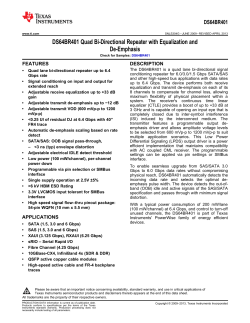 DS64BR401 Quad Bi-Directional Repeater with