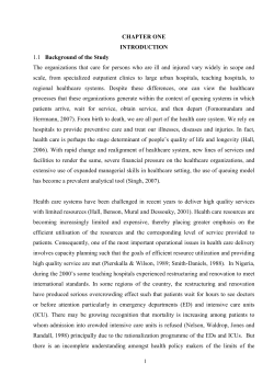 Background of the study - Covenant University Repository