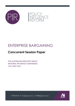 enterprise bargaining - The Australian Industry Group