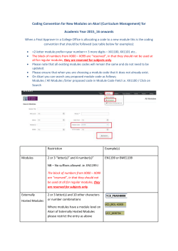 New Module - Coding Convention