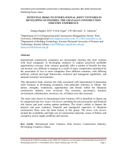 POTENTIAL RISKS TO INTERNATIONAL JOINT VENTURES IN