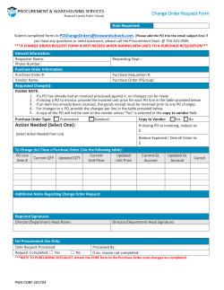 Change Order Request Form Action Needed (Select One):