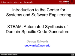 Model interpreters - Software Architecture Research Group