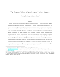 The Dynamic Effects of Bundling as a Product Strategy