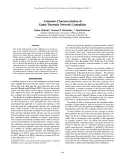 Axiomatic Characterization of Game