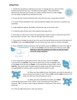 Instructions for making a prezi