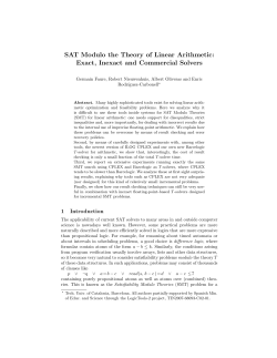 SAT Modulo the Theory of Linear Arithmetic: Exact, Inexact and