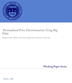 Personalized Price Discrimination Using Big Data