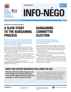 a slow start to the bargaining process bargaining committee election