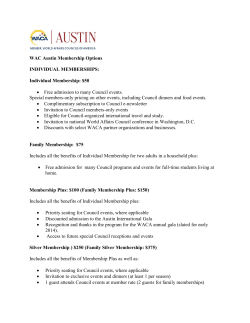 Individual Membership - World Affairs Council of Austin