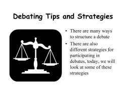 Debating Tips and Strategies