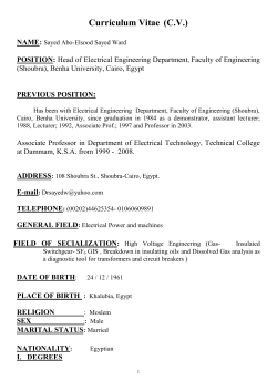 CV - جامعة بنها